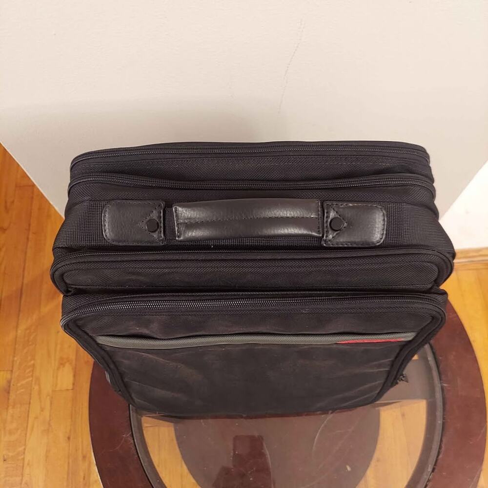 Codi 15" Hard Shell Bottom Rolling Black Luggage … - image 5